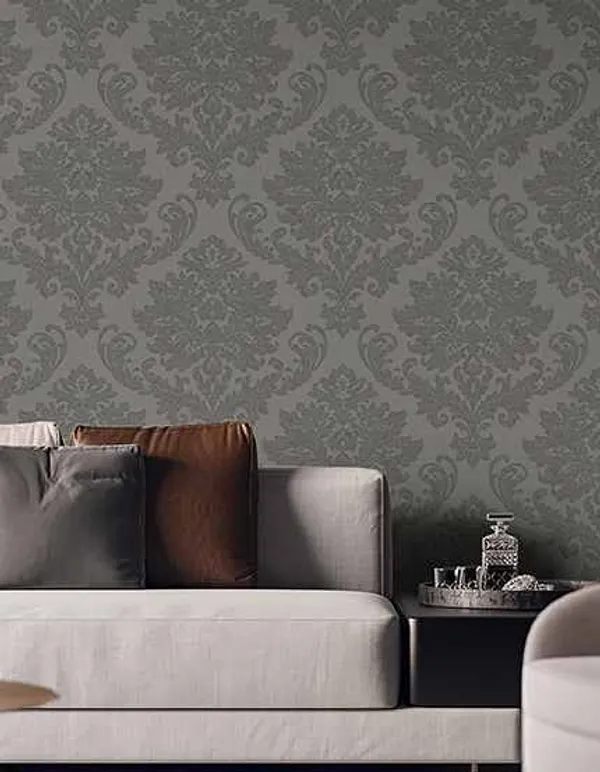 Vinyl_Classic_Damask_Self_Textured_Grey_Wallpaper