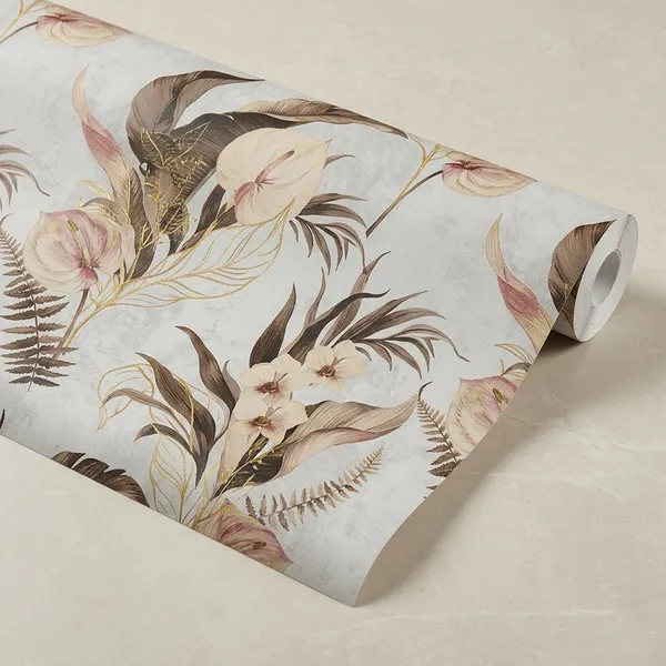 Imported_Paper_Earthy_Tropical_Leaves_Peel_And_Stick_Wallpaper