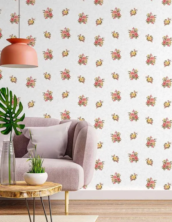 Imported_Paper_Pink_Yellow_Floral_Peel_And_Stick_Wallpaper