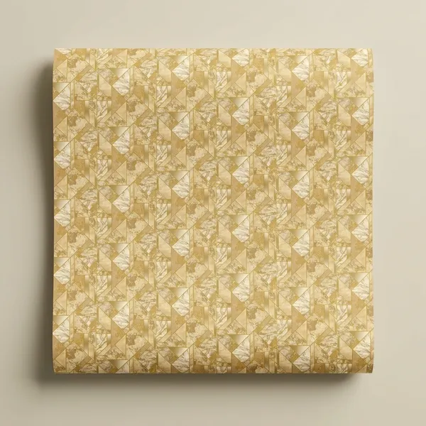 Imported_Paper_Art_Deco_Geometric_Floral_Gold_Wallpaper