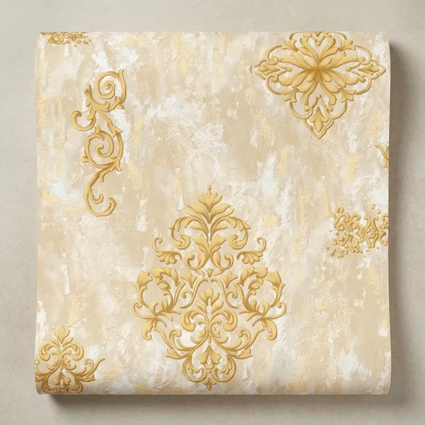 Imported_Paper_Baroque_Gold_Damask_Cream_Textured_Wallpaper