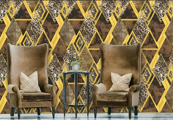 Imported_Paper_Golden_Brown_Snake_Print_Geometric_Peel_And_Stick_Wallpaper