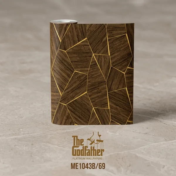 Imported_Paper_Luxe_Brown_Wood_Gold_Geometric_Mosaic_Wallpaper
