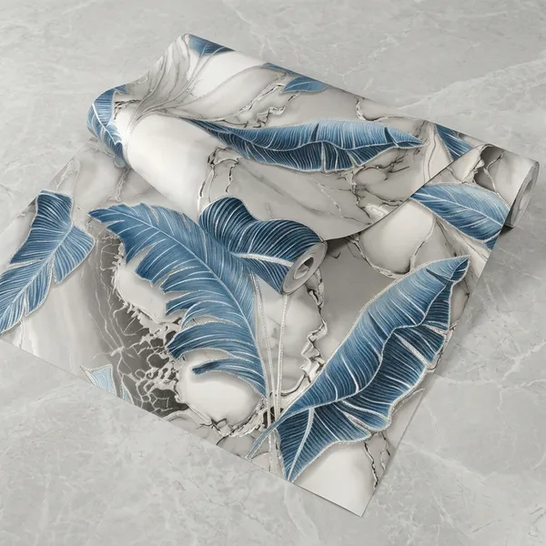 Imported_Paper_Nature_Inspired_Feather_Pattern_Wallpaper