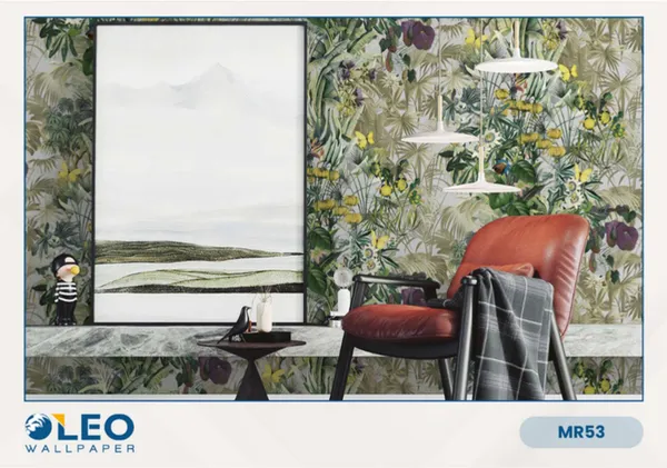 Imported_Paper_Botanical_Floral_And_Fruit_Print_Wallpaper
