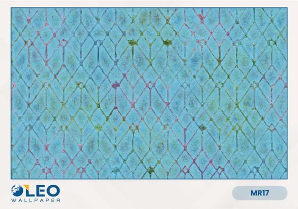 Imported_Paper_Modern_Blue_Geometric_Diamond_Pattern_Wallpaper