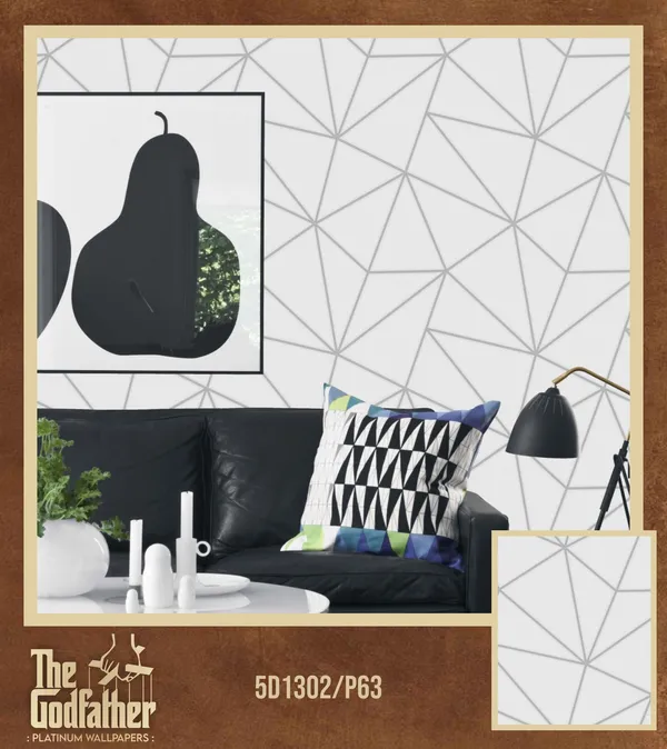 Imported_Paper_Contemporary_White_Silver_Geometric_Pattern_Wallpaper