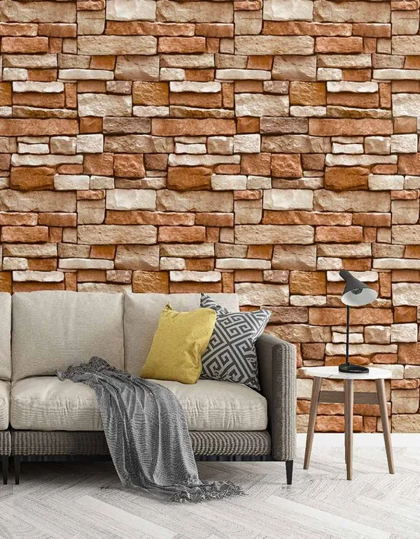 Imported_Paper_Peel_And_Stick_Brown_Stone_Brick_Pattern_Wallpaper