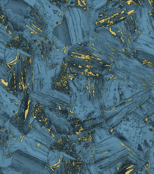 Imported_Paper_Blue_Gold_Abstract_Brushstroke_Wallpaper