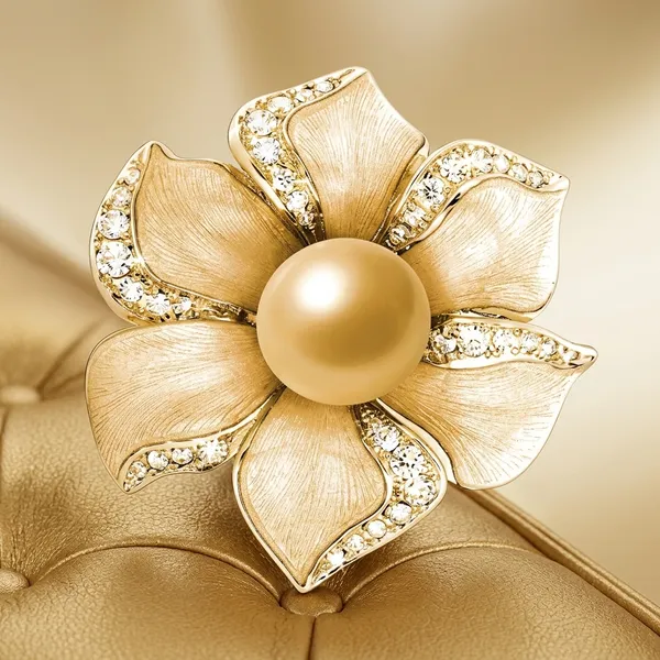 Gold_Tone_Pearl_Crystal_Floral_Brooch_For_Women
