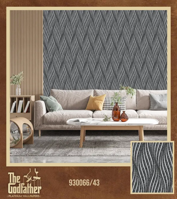 Imported_Paper_Modern_Wavy_Textured_Charcoal_Grey_Wallpaper
