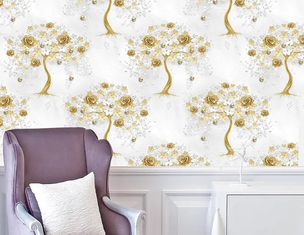 Imported_Paper_Gold_White_Floral_Tree_Peel_And_Stick_Wallpaper
