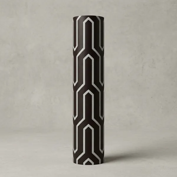 Imported_Paper_Modern_Dark_Brown_Geometric_Hexagon_Wallpaper