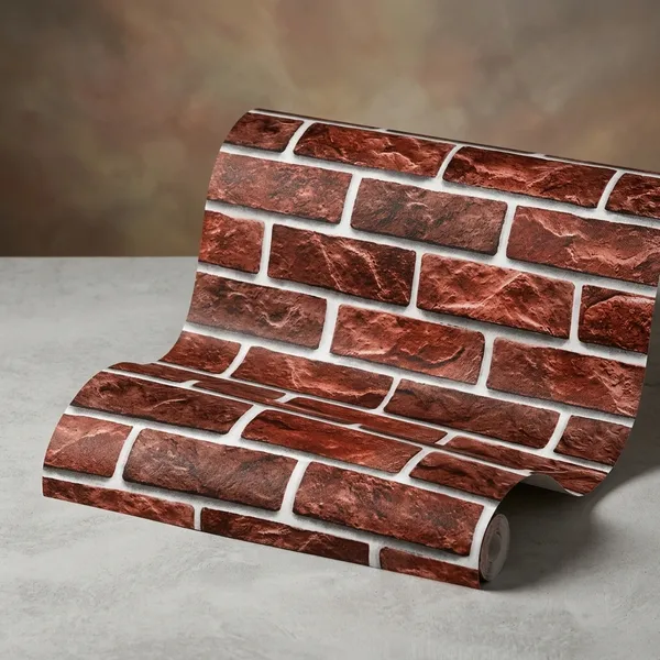 Imported_Paper_Rustic_Red_Brick_Wall_Texture_Wallpaper
