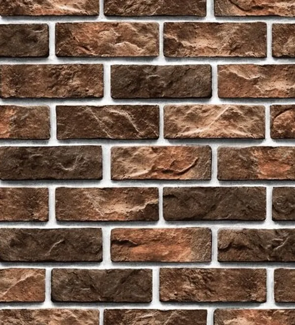 Imported_Paper_Rustic_Brown_Brick_Pattern_Wallpaper