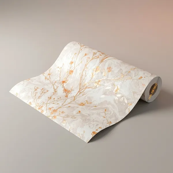 Vinyl_Floral_Branch_Peach_Gold_Self_Adhesive_Wallpaper