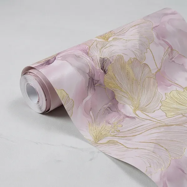 Vinyl_Watercolor_Floral_Pink_Purple_Yellow_Peel_Stick_Wallpaper