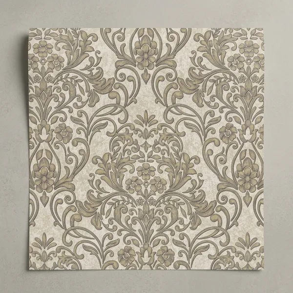 Imported_Paper_Classic_Beige_Grey_Floral_Damask_Wallpaper