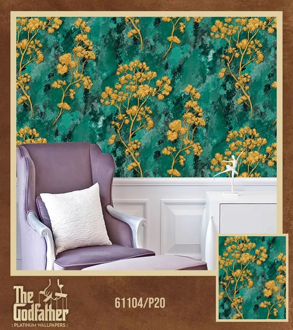 Imported_Paper_Botanical_Teal_Gold_Floral_Wallpaper