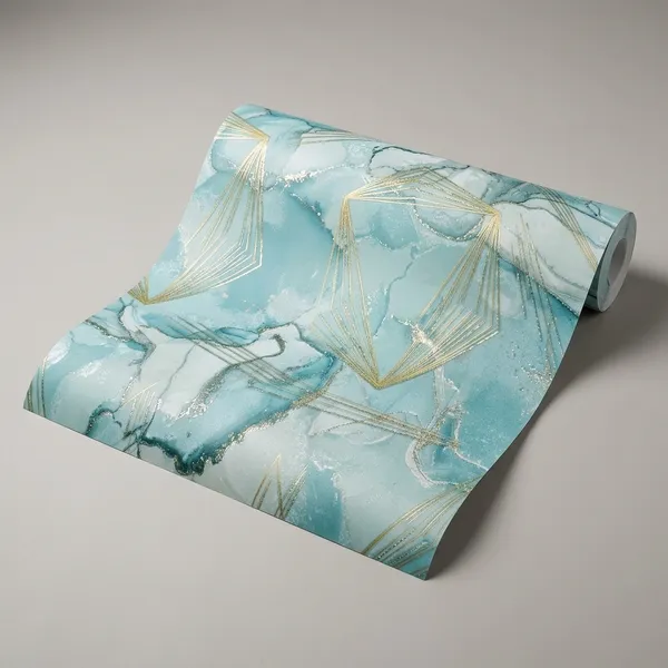 Vinyl_Abstract_Marble_Geometric_Turquoise_Gold_Peel_Stick_Wallpaper