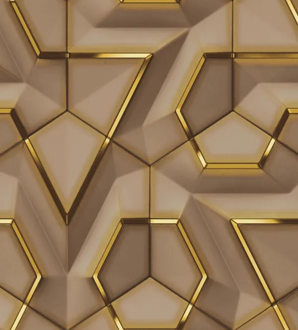 Emerald_Green_Gold_Floral_Trellis_Wallpaper_And_Beige_Geometric_Panel
