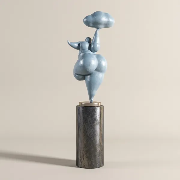 Blue_Metallic_Abstract_Figure_Decorative_Showpiece