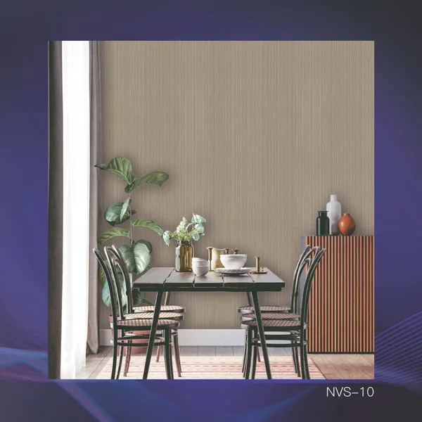 Imported_Paper_Modern_Plain_Beige_Vertical_Stripe_Wallpaper