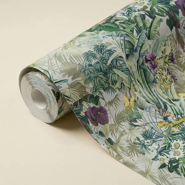 Imported_Paper_Botanical_Floral_And_Fruit_Print_Wallpaper