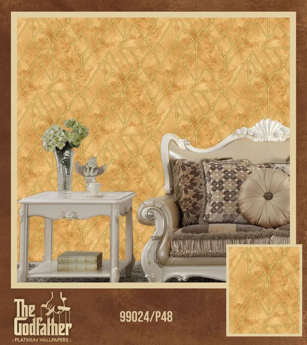 Imported_Paper_Luxury_Golden_Geometric_Diamond_Pattern_Wallpaper