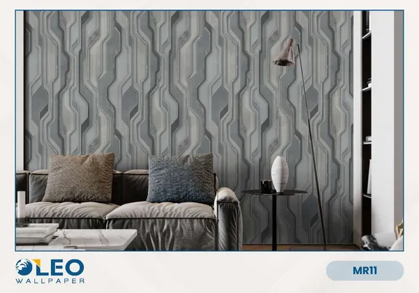 Imported_Paper_Modern_Grey_3d_Geometric_Wave_Textured_Wallpaper