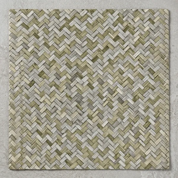 Natural_Bamboo_Herringbone_Pattern_Woven_Mat