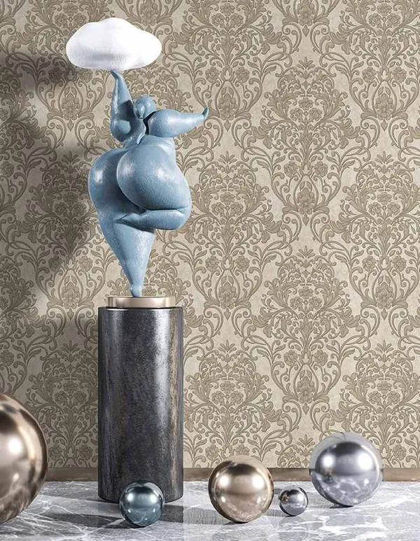 Blue_Sculptural_Figurine_With_Cloud_Detail_On_Metal_Stand