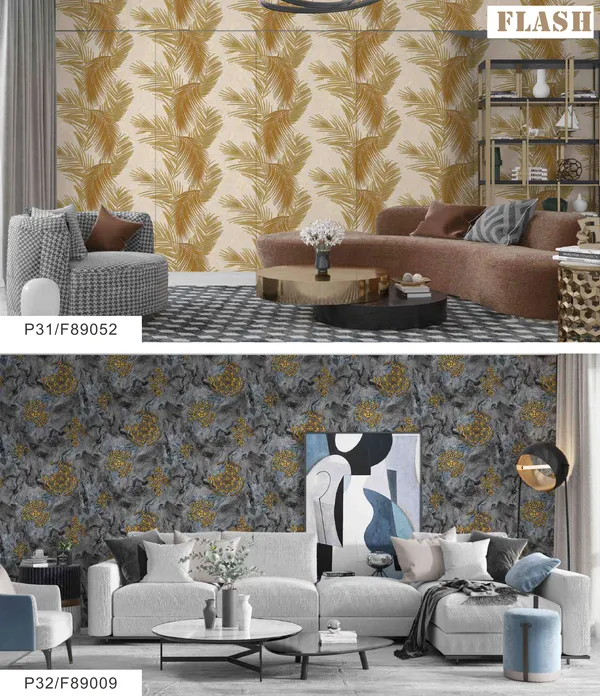 Imported_Paper_Gold_Cream_Palm_Leaf_Peel_And_Stick_Wallpaper
