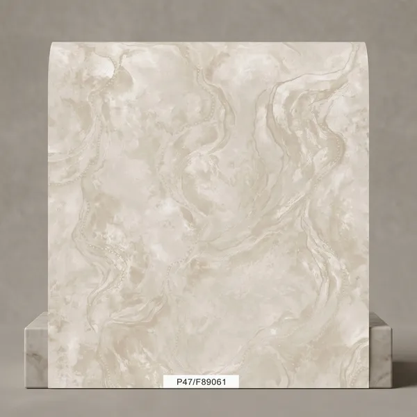 Imported_Paper_Modern_Beige_Marble_Effect_Wallpaper