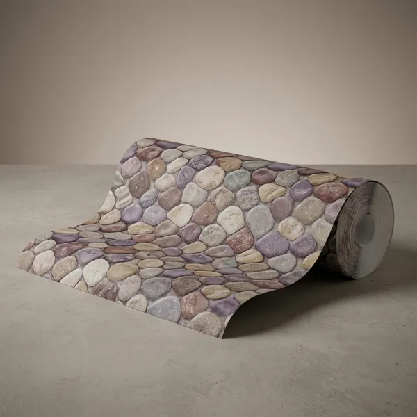 Multicolor_Pebble_Texture_Wallpaper_For_Living_Room