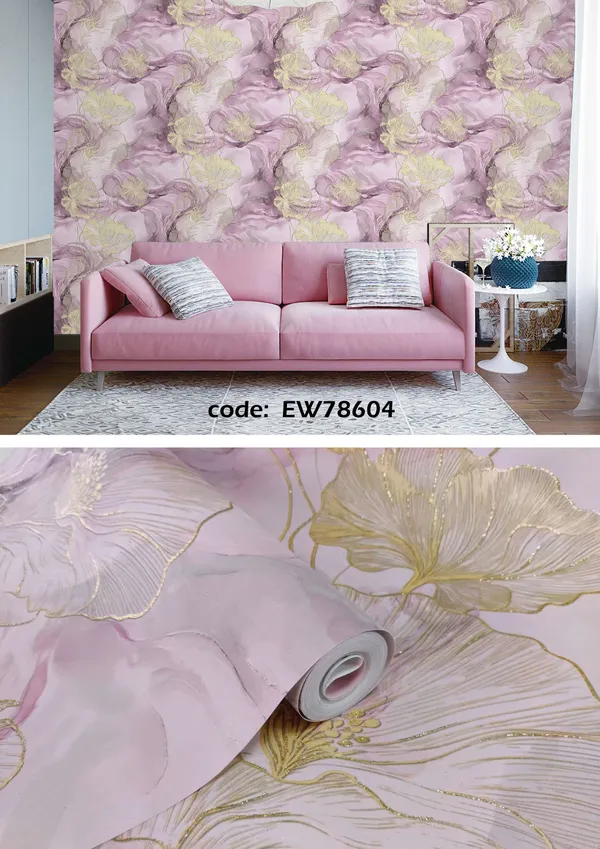 Vinyl_Watercolor_Floral_Pink_Purple_Yellow_Peel_Stick_Wallpaper