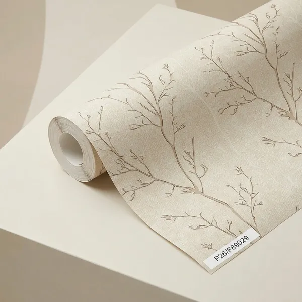 Imported_Paper_Nature_Botanical_Branch_Print_Beige_Wallpaper
