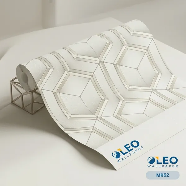 Imported_Paper_Modern_3d_Hexagonal_Geometric_Pattern_Wallpaper