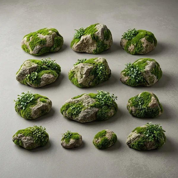 Artificial_Green_Moss_Stone_Decorative_Accent