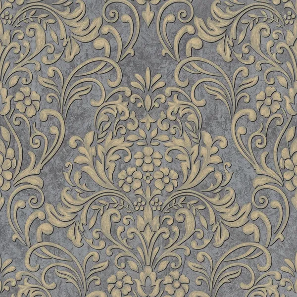 Imported_Paper_Baroque_Damask_Floral_Pattern_Beige_Wallpaper