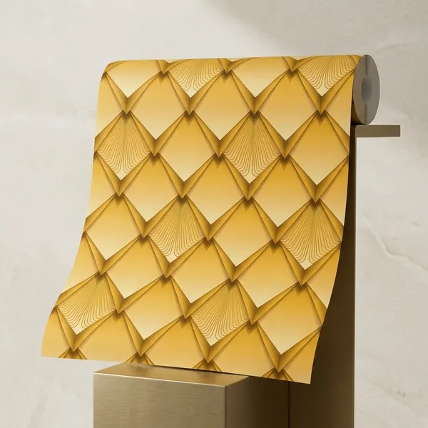 Imported_Paper_Luxury_Golden_Geometric_Diamond_3d_Textured_Wallpaper