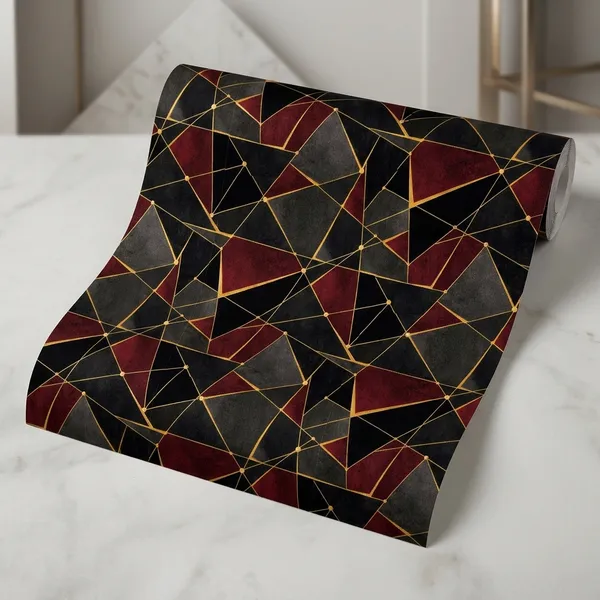 Imported_Paper_Art_Deco_Stained_Glass_Geometric_Wallpaper