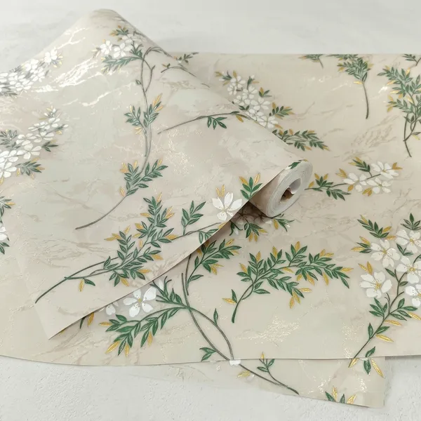 Imported_Paper_Natural_Beige_Floral_Botanical_Peel_Stick_Wallpaper