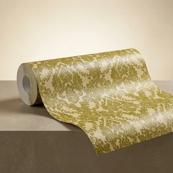 Imported_Paper_Classic_Gold_Beige_Damask_Pattern_Wallpaper
