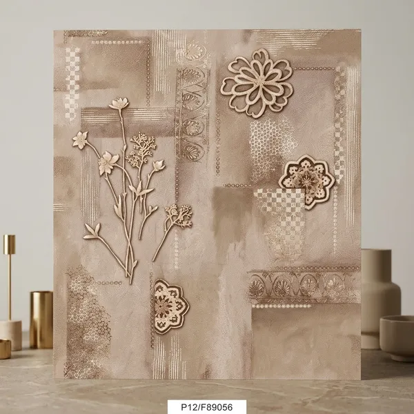 Imported_Paper_Beige_Cream_Embossed_Floral_Textured_Wallpaper