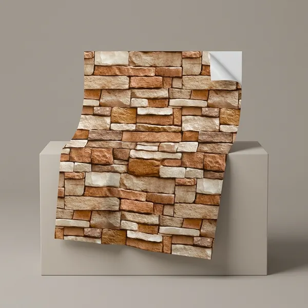 Imported_Paper_Peel_And_Stick_Brown_Stone_Brick_Pattern_Wallpaper