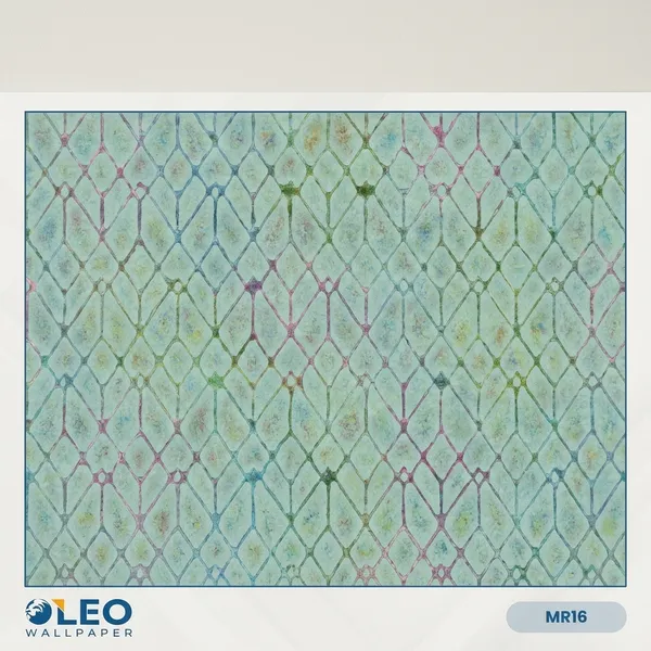 Imported_Paper_Modern_Pastel_Green_Diamond_Lattice_Wallpaper