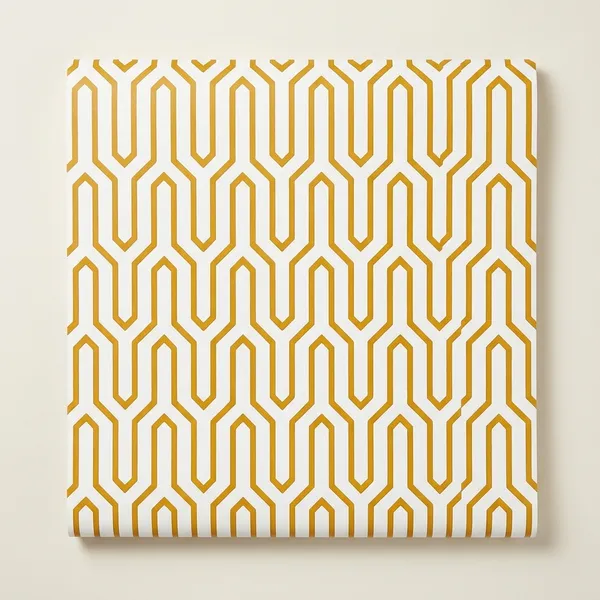 Imported_Paper_Modern_Gold_White_Hexagon_Geometric_Wallpaper