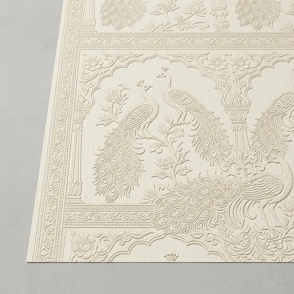 Imported_Paper_Traditional_Beige_Carved_Peacock_Motif_Wallpaper