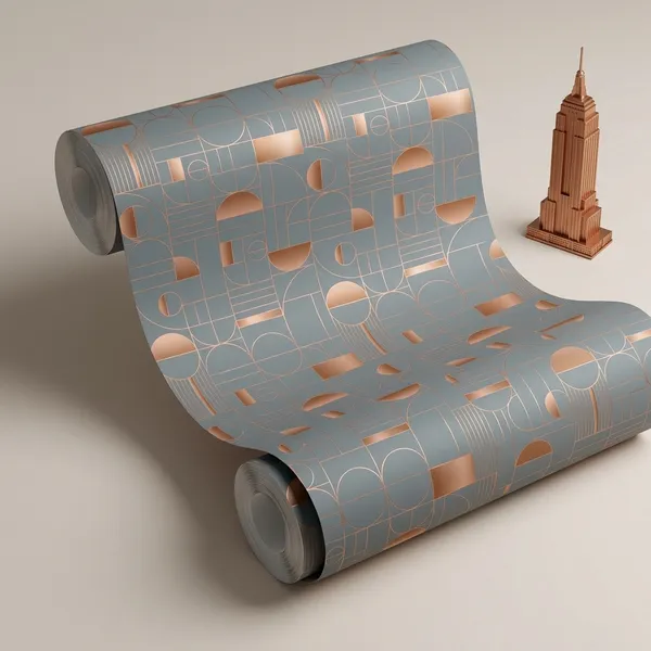 Imported_Paper_Art_Deco_Grey_Blue_Geometric_Wallpaper
